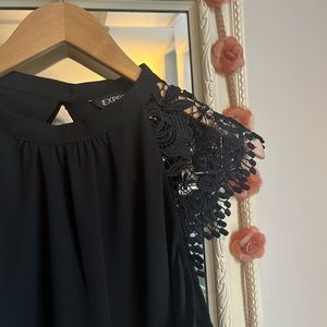 Express lace sleeve top